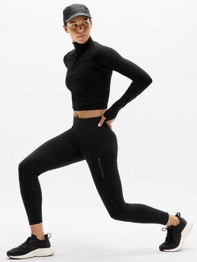 Athleta Ranier high rise compression leggings black, sz. S